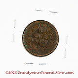 An 1880 Indian Head Penny in good plus condition for sale by Brandywine General Store reverse side of coin