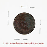An 1886 Indian Head Penny in good condition for sale by Brandywine General Store reverse side of coin