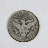 An 1893 Barber Half dollar in good condition for sale by Brandywine General Store reverse of coin