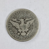 A 1898-S Barber Half dollar in good plus condition for sale by Brandywine General Store reverse of coin