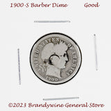 1900-S Barber Silver Dime