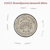A 1903 Barber silver dime reverse side of coin