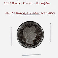 A 1904 Barber silver dime in good plus condition for sale by Brandywine General Store