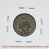 A 1907 Barber silver dime for sale by Brandywine General Store in good condition reverse side of coin