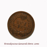 A 1907 Indian Head Penny in very good condition for sale by Brandywine General Store reverse side of coin