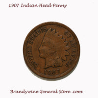 A 1907 Indian Head Penny in very good condition for sale by Brandywine General Store