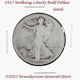 A 1917 Walking Liberty Half Dollar in good condition