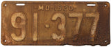A 1920 Maryland car license plate for sale by Brandywine General Store