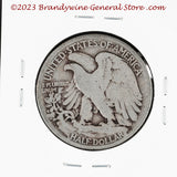A 1920-S Walking Liberty Half Dollar in good condition for sale by Brandywine General Store reverse side of coin