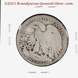A 1923-S Walking Liberty Half Dollar in very good plus condition for sale by Brandywine General Store reverse side of coin
