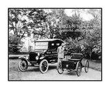 art print of the very 1st auto sold by Ford along with the 10 millionth car in 1924