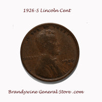 A 1926-S Lincoln Cent in very good condition for sale by Brandywine General Store