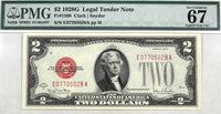 A series of 1928G two dollar legal tender note Fr #1508 for sale by Brandywine General Store certified by PMG at superb gem uncirculated 67 EPQ