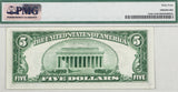 A FR #1956-J Series of 1934 FRN note from the Kansas City Federal Reserve Bank in the denomination of five dollars for sale by Brandywine General Store PMG 64 reverse