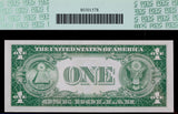 A series of 1935 FR #1607 One Dollar Silver Certificate professionally certified by PCGS at Superb Gem New 67 PPQ for sale by Brandywine General Store reverse of bill