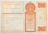 A 1937 bond certificate for the New York Central and Hudson River Railroads for sale by Brandywine General Store reverse of document