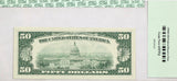 A FR #2111-D Series of 1950-D fifty dollar FRN note from the federal reserve bank of Cleveland Ohio for sale by Brandywine General Store certified PCGS 65 PPQ Gem New reverse of bill