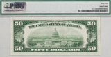 Fr 2111-D Fifty Dollar Federal Reserve Note 1950D Certified by PMG at 65 reverse of bill