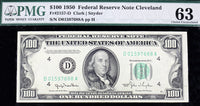 A FR #2157-D series of 1950 FRN 100.00 banknote from the Cleveland Federal Reserve Bank for sale by Brandywine General Store in PMG 63 grade