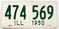 1950 illinois car license plate