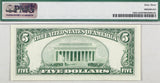 A FR #1962-G Five Dollar bill 1950-A series from the Chicago Federal Reserve Bank for sale by Brandywine General Store PMG 63 reverse of bill