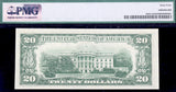 A FR #2062-D Series of 1950C FRN twenty dollar note graded PMG 64 from the Federal Reserve Bank in Cleveland Ohio for sale by Brandywine General Store Reverse