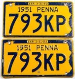 1951 Pennsylvania License Plate
