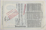 A 1952 Erie Railroad Company stock certificate for five common shares reverse side of document