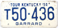 Antique 1954 Kentucky truck license plate grading very good