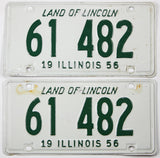 1956 Illinois License Plates
