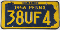 1956 Pennsylvania License Plate