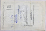 A 1959 Seatrain Lines stock certificate in the amount of 100 shares reverse side of document