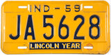 Antique 1959 Indiana car license plate grading very good plus