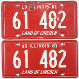 1961 Illinois License Plates