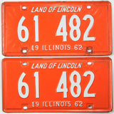 1962 Illinois License Plates