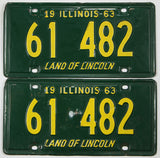 1963 Illinois License Plates