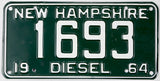 194 NH diesel license plate in very good plus condition