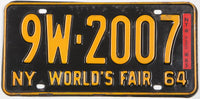 Classic 1965 New York car license plate grading very good plus