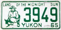 Classic 1965 Yukon car license plate grading very good plus