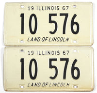 1967 Illinois License Plates