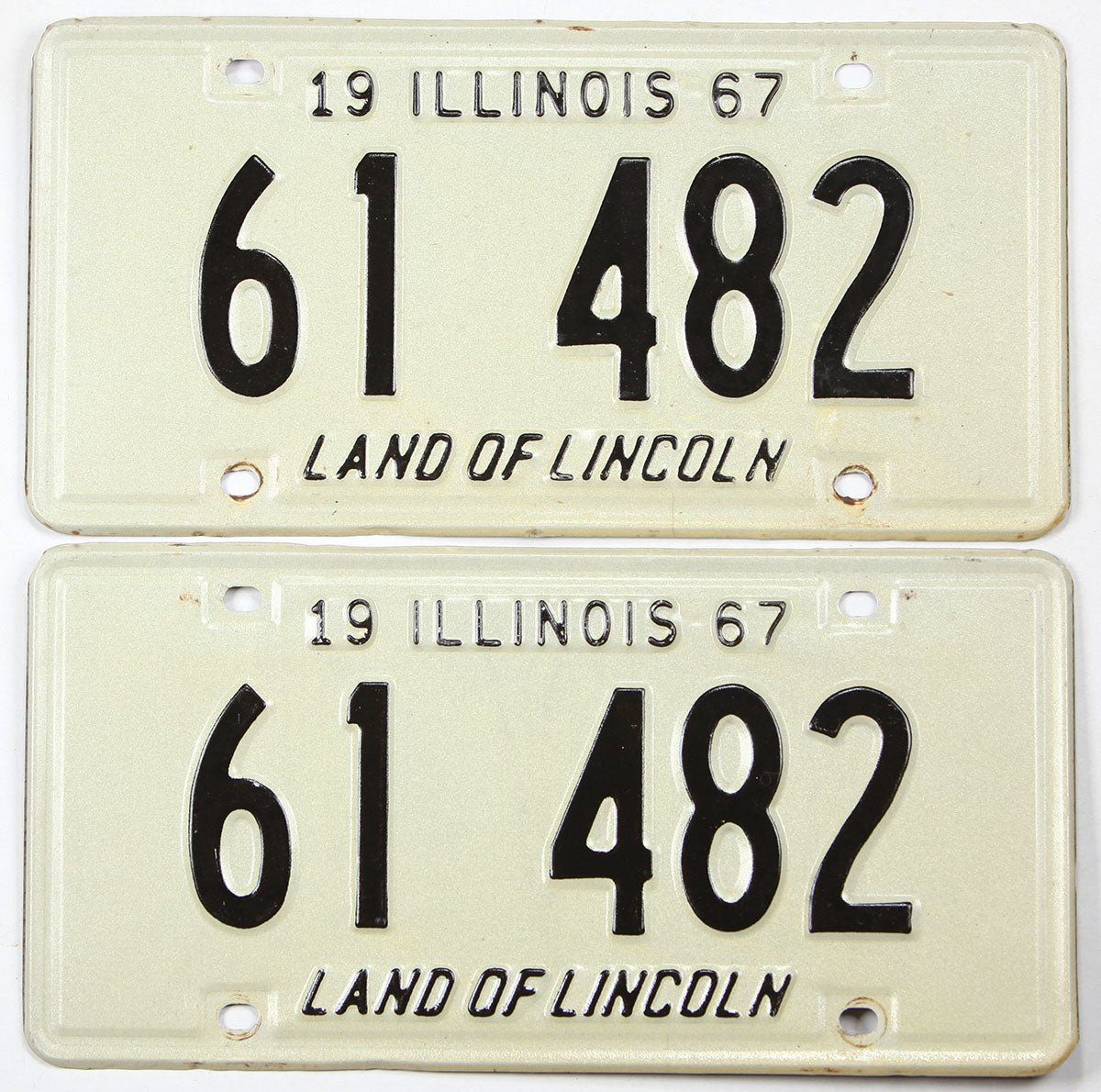 1967 Illinois License Plates