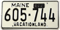 vintage 1967 Maine car license plate with desirable metal tab grading excellent plus