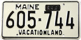 vintage 1967 Maine car license plate with desirable metal tab grading excellent plus