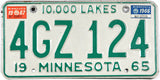 1967 Minnesota single license plate