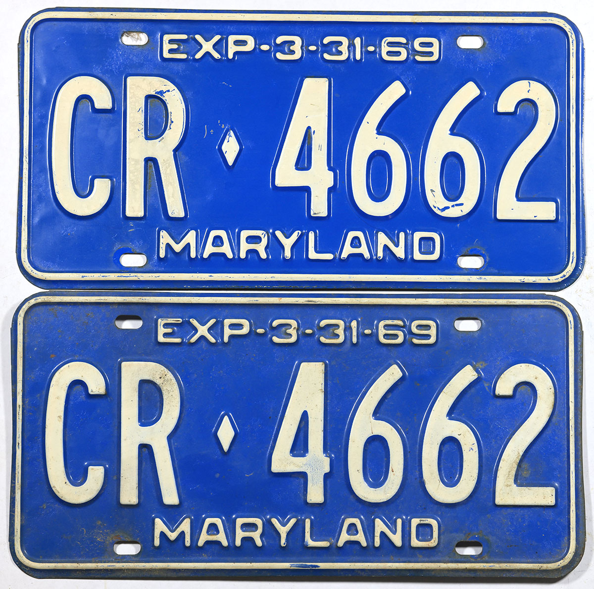 1969 Maryland License Plates | Brandywine General Store