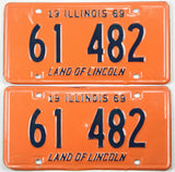 1969 Illinois License Plates
