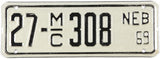 Classic 1969 Nebraska Motorcycle License Plate grading excellent grading excellent minus County 27