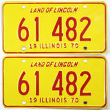 1970 Illinois License Plates