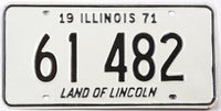 new old stock 1971 Illinois car license plate grading excellent