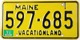 Classic 1971 Maine car license plate grading excellent minus